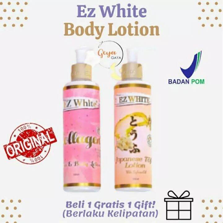 EZ WHITE BODY LOTION JAPANESE TOFU EZ WHITE COLLAGEN PINK Lazada Indonesia