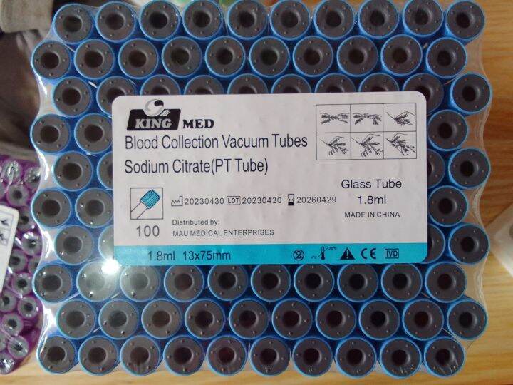 Blood Collection Vacuum Tubes Sodium Citrate 1.8ml Blue Top | Lazada PH