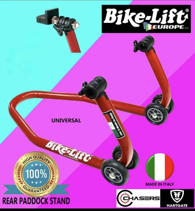 For Swingarms with No Spools/Bobbins Universal Rear Paddock Stand with