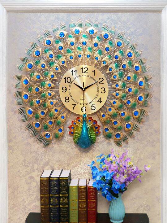 Peacock wall clock Lazada