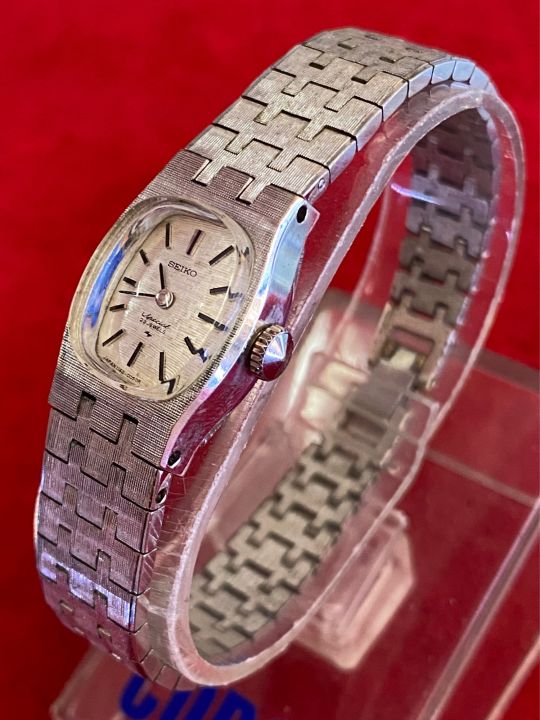 seiko-special-23-jewels-ระบบไขลาน-ตัวเรือนสแตนเลส-นาฬิกาผู้หญิง-มือสองของแท้