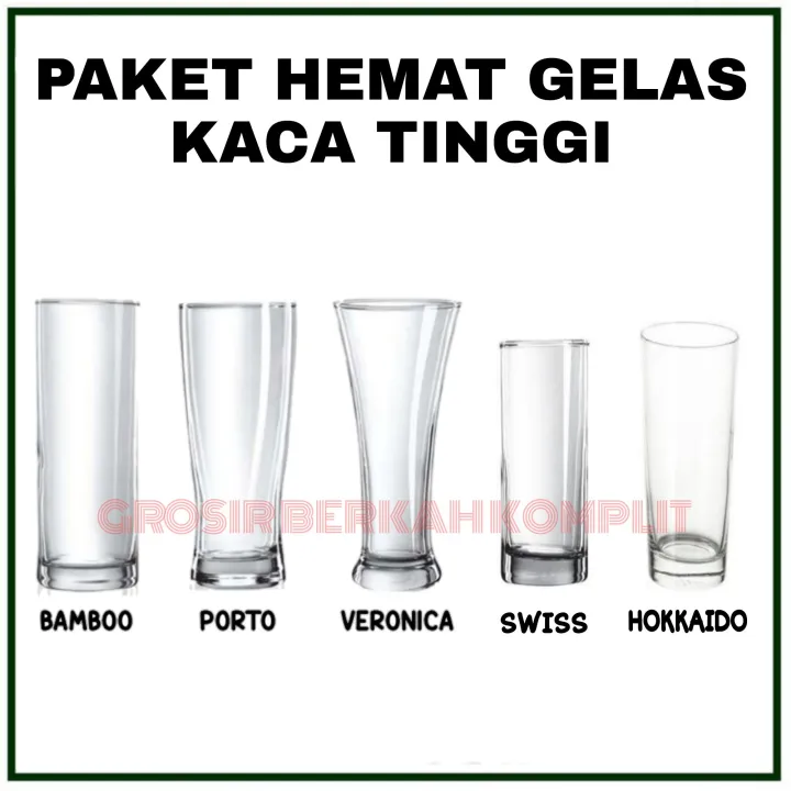 Gelas Jus Kaca Tinggi Super Hemat 350ml Bamboo Porto Veronica Swiss Hokkaido Lazada Indonesia 7372