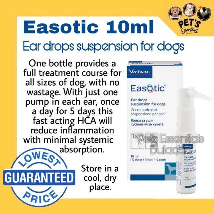 Easotic 10ml Ear drops suspension for dogs Lazada PH