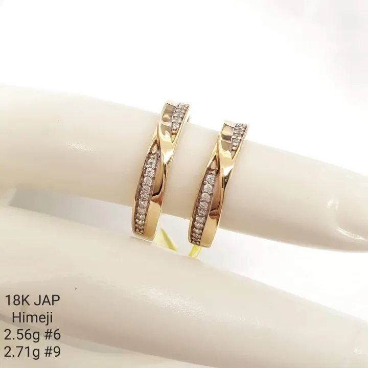 WEDDING RINGS JAPAN GOLD 18K PAWNABLE ( PAIR) Lazada PH