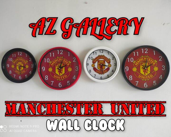 Jam Dinding Manchester United/Manchester United Wall Clock 20cm Lazada