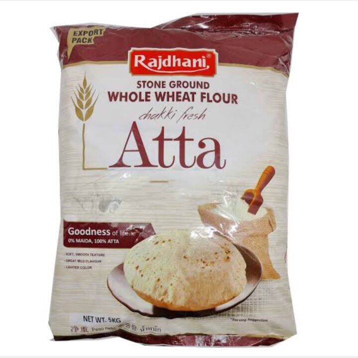 Rajdhani Whole Wheat Flour / Chakki Fresh Atta 5kg (Export Pack