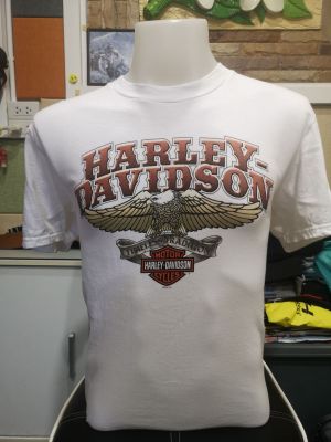 เสื้อยืด​Harley​ งาน​แท้​ผ้า​100​ ไซส์​ L​ อก20.5​ ยาว30