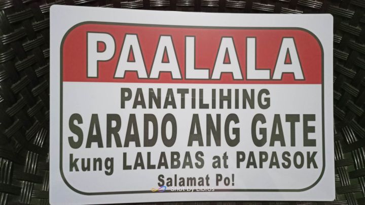 Panatilihing Sarado Ang Gate Signage A4 Size Pvc Plastic Lazada Ph 5436