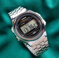 CASIO A-171WE-1A คาสิโอ นาฬิกาชาย-หญิง สายสแตนเลส กันน้ำ ของแท้รับประกันศูนย์