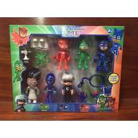 PJ masks พีเจแมส โมเดล ฟิกเกอร์ 6 ตัว พร้อมอุปกรณ์ อาวุธ model pj mask พร้อมส่ง