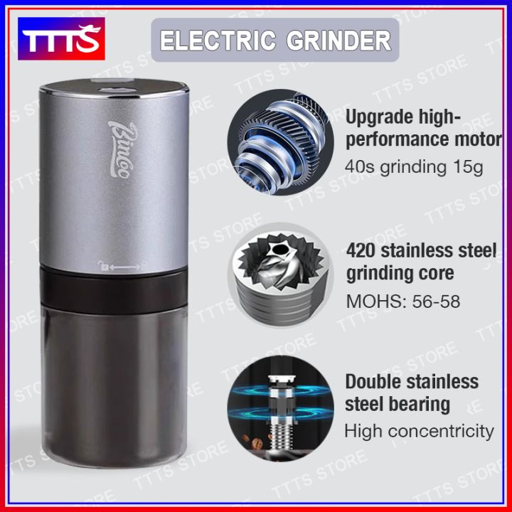 Bincoo Electric Coffee Grinder CNC420 Stainless Steel Burr with