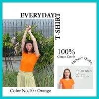 เสื้อยืดสีส้ม ผ้าCOTTON100% พรีเมี่ยม เสื้อยืดที่ใส่สบายที่สุด ?พร้อมส่ง