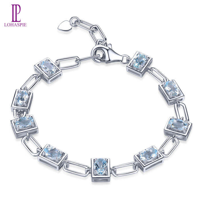 Genuine 2025 aquamarine bracelet