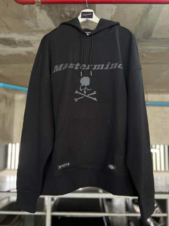 mastermind-japan-x-dickies-black-reflective-hoodie