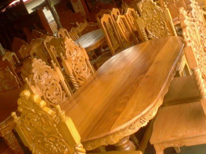 gmelina wood dining set Lazada PH