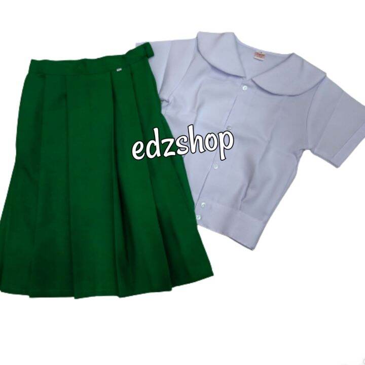 terno blouse&skirt school uniform emerald green Lazada PH