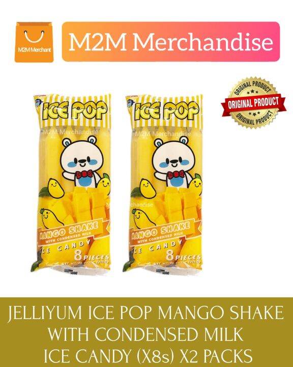 JELLIYUM ICE POP MANGO SHAKE WITH CONDENSED MILK ICE CANDY (X8s) X2