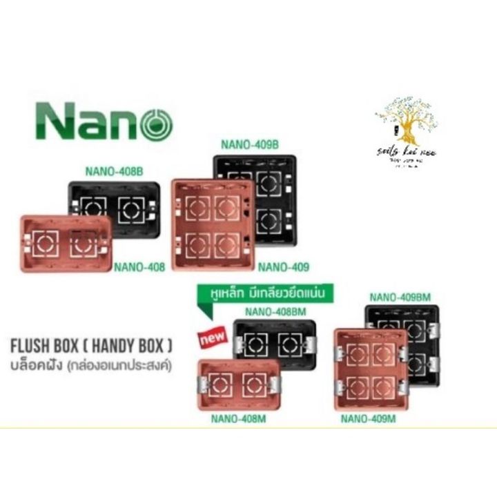 nano-handy-box-flash-box-บล็อคฝัง-บล็อคฝังหูเหล็กขนาด-4x4-รุ่น-409m-409bm
