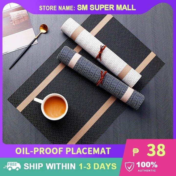 【Japanese Style】Table Placemats Waterproof Oilproof Washable Heat