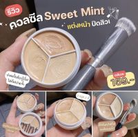 คอลซิลเลอร์ sweet mint ของแท้ ตลับเดียว 3 เฉดสี ปกปิดดีเยี่ยม กันน้ำกันเหงื่อ รองพื้น ใต้ตา จุดด่างดำ