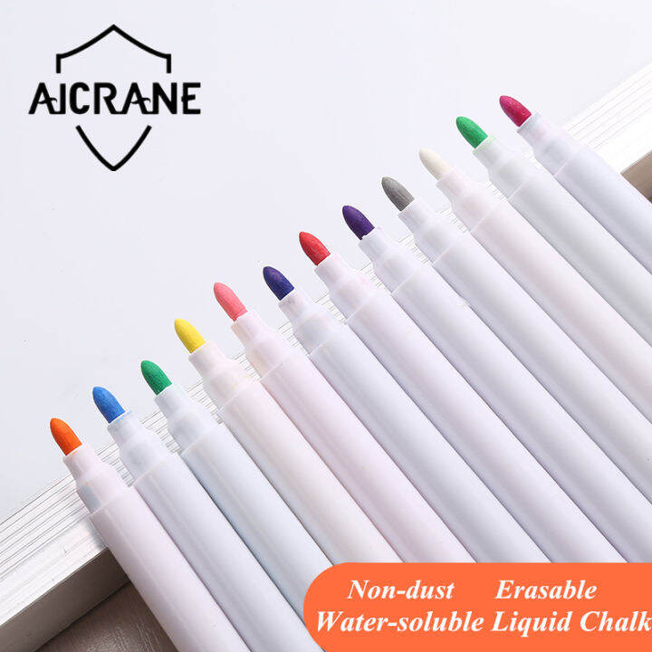 AICRANE 12 Pcs Erasable Watersoluble Liquid Chalk Nondust for Black