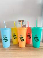แก้วน้ำเปลี่ยนสีตามอุณหภูมิ (25 ปี Starbucks) ขนาด 24Oz. - COLOR CHANGING REUSABLE COLD CUPS