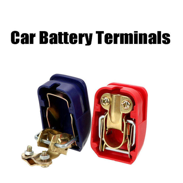 1 Pair Car Battery Terminals Positive & Negative Electrode Quick