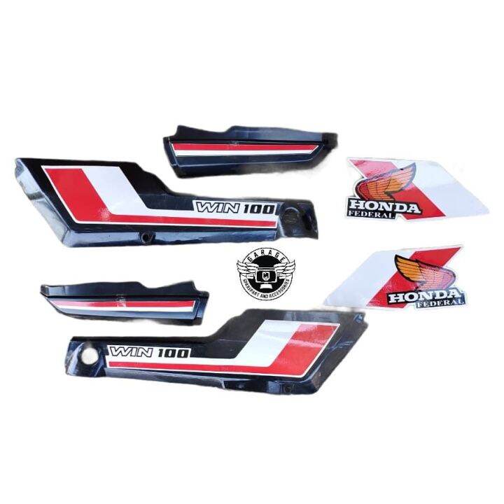 body Win Set Honda Win 100 Satu Set Striping Win100 Merah Putih