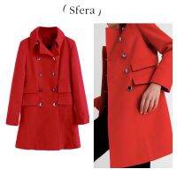 เสื้อโค้ทวูล โค้ทแดง overcoat สีแดง ?แบรนด์✨SFERA✨ (SPAIN) WY811