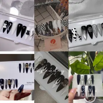 99+ mẫu nail đen trắng cực sáng tạo cho nàng khỏi sợ đụng hàng - SURIA LINK