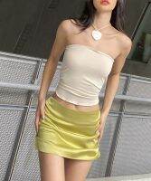 ADAMAS - Lyme satin mini skirt กระโปรงซาติน y2k