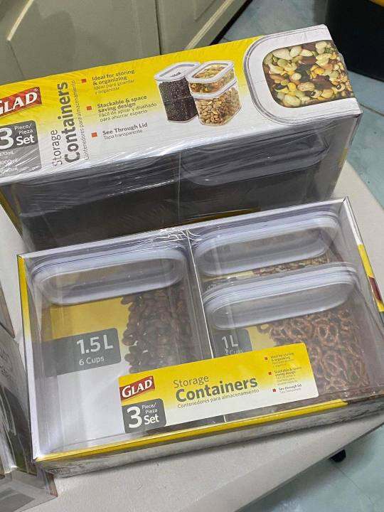 GLAD STORAGE CONTAINERS 3 SET PCS Lazada PH