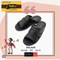 Walker รองเท้าแตะผู้ชาย รหัส M1338 สีดำ หนังแท้