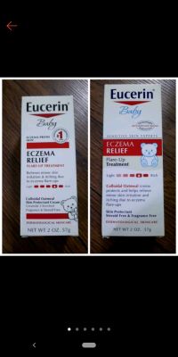 Eucerin baby eczema relief flare-up treatment 57g exp 10/23 ยูเซอรรีน เบบี้ ริลิฟ ครีม บำรุงผิวเด็กและผิวบอกบาง