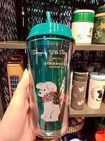 Starbucks Thailand Christmas Holly Dog &amp; Cat Cold Cup