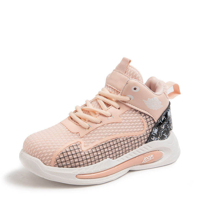 Children's Rubber Shoes Basketball Shoes Boys and Girls High Top