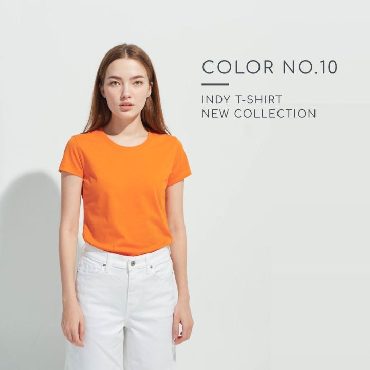 เสื้อยืดสีส้ม-ผ้าcotton100-พรีเมี่ยม-เสื้อยืดที่ใส่สบายที่สุด-พร้อมส่ง