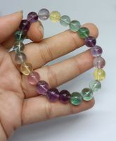 Fluorite สร้อยข้อมือหินฟลูโอไรต์ น้ำใสรวมสี