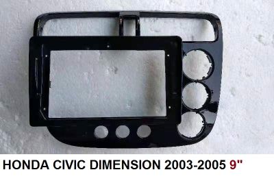 หน้ากากวิทยุ HONDA CIVIC DIMENSION ปี2003-2005 สำหรับเปลี่ยนจอ Android9"