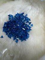 ไพลิน blue sapphire สี น้ำเงิน เนื้ออ่อน ของเทียม LAB MADE BLUE SPINEL (TRIANGLE( รูป SHAPE ) 3.50X3.50 MM มม 1 เม็ด