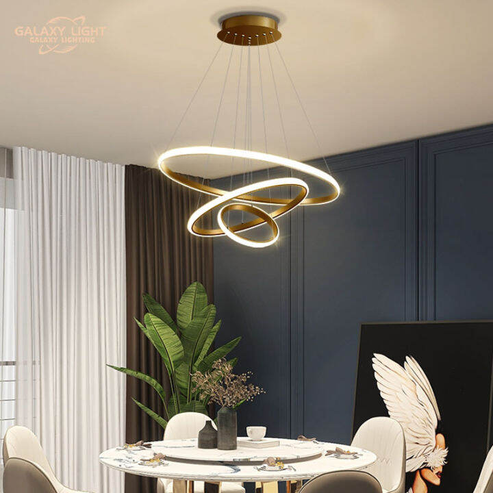 Ceiling Lights Modern Design Led Chandelier Light Gold / Black Three ...