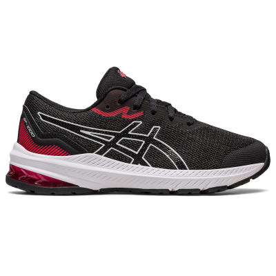 ASICS :  GT-1000 11 GS KIDS RUNNING รองเท้า เด็ก รองเท้าผ้าใบ รองเท้าวิ่ง ของแท้  BLACK/ELECTRIC RED