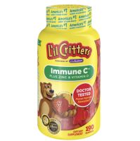 Lil Critters Vitamin Gummy Immune C Plus Zinc &amp; D - วิตามินซี ผสม ซิงค์ และวิตามมินดี บรรจุ 190 เม็ด จากอเมริกา ???