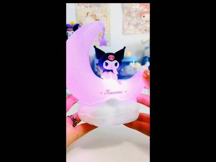 Sanrio Miniso Led Night Light Kuromi Cinnamoroll Rechargeable 3 Level