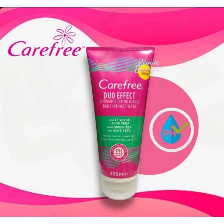CAREFREE DUO EFFECT INTIMATE WASH WITH GREEN TEA AND ALOE 200ML | Lazada PH