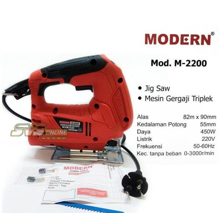 Mesin Gergaji Listrik Modern M Jigsaw Gergaji Triplek Kayu Lazada