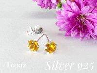 Topaz crytal silver 925 earrings