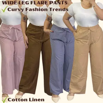 Shop Plus Size Flared Pants Wide Leg with great discounts and prices online  - Jan 2024 | Lazada Philippines