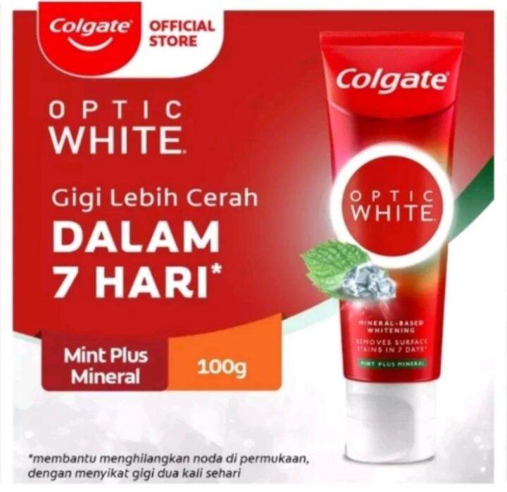 Colgate Optic White (Mint Plus Mineral) Odol 100 GR. | Lazada Indonesia