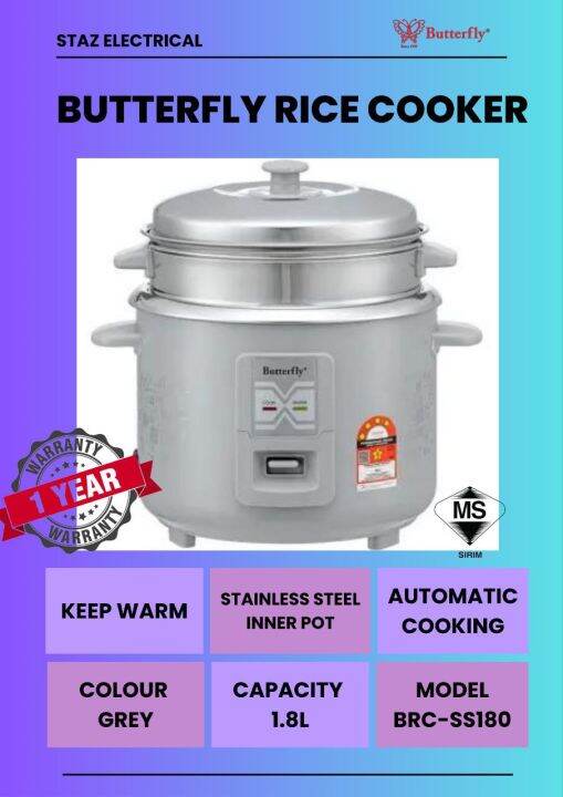 Butterfly Rice Cooker 1.8L (BRCS18) Lazada